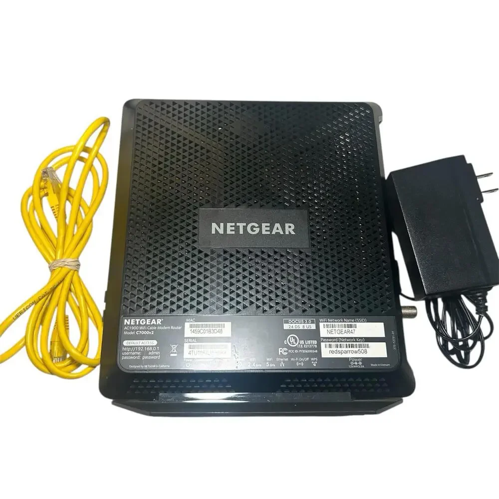 NETGEAR Nighthawk C7000v2 AC1900 Wi-Fi Cable Modem Router - Tested / Working - Picture 1 of 5